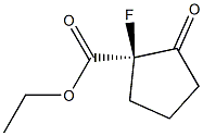 (R)-1-Fluoro-2-oxocyclopentane-1-carboxylic acid ethyl ester 구조식 이미지