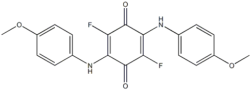 2,5-Bis[(4-methoxyphenyl)amino]-3,6-difluoro-2,5-cyclohexadiene-1,4-dione Structure