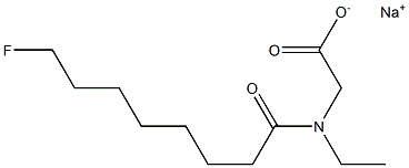 N-Ethyl-N-(8-fluorooctanoyl)glycine sodium salt 구조식 이미지