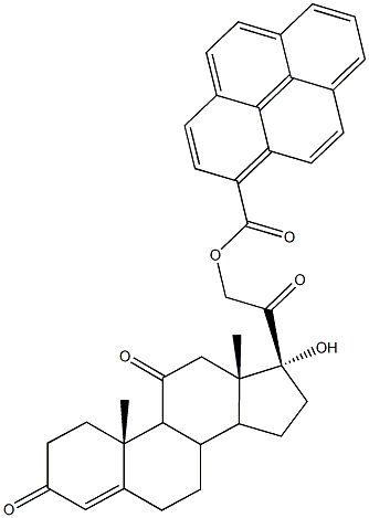 Pyrene-1-carboxylic acid 17-hydroxy-3,11,20-trioxopregn-4-en-21-yl ester Structure
