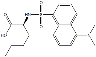 N-[5-(Dimethylamino)naphthalene-1-ylsulfonyl]-L-norleucine Structure