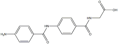 [N-[4-(4-Aminobenzoylamino)benzoyl]amino]acetic acid 구조식 이미지