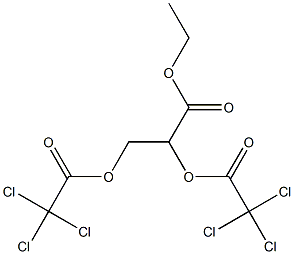 (-)-2-O,3-O-Bis(trichloroacetyl)-L-glyceric acid ethyl ester 구조식 이미지