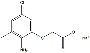 (2-Amino-5-chloro-3-methylphenylthio)acetic acid sodium salt 구조식 이미지