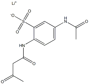 2-(Acetoacetylamino)-5-(acetylamino)benzenesulfonic acid lithium salt Structure