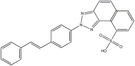 2-(p-Styrylphenyl)-2H-naphtho[1,2-d]triazole-9-sulfonic acid 구조식 이미지