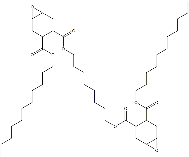 Bis[2-(undecyloxycarbonyl)-4,5-epoxy-1-cyclohexanecarboxylic acid]1,8-octanediyl ester 구조식 이미지