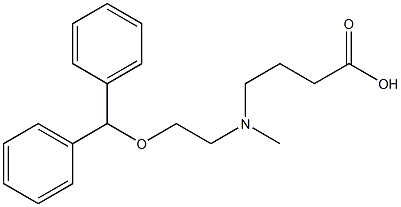4-[Methyl[2-(benzhydryloxy)ethyl]amino]butanoic acid 구조식 이미지