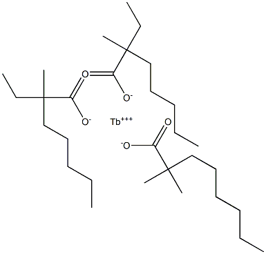 Terbium(III)2,2-dimethyloctanoate=bis(2-ethyl-2-methylheptanoate) 구조식 이미지