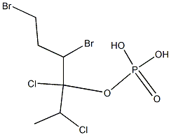 Phosphoric acid hydrogen (1,3-dibromopropyl)(1,2-dichloropropyl) ester Structure