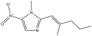 1-Methyl-2-[2-methyl-1-pentenyl]-5-nitro-1H-imidazole 구조식 이미지