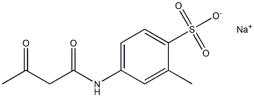 4-(Acetoacetylamino)-2-methylbenzenesulfonic acid sodium salt Structure