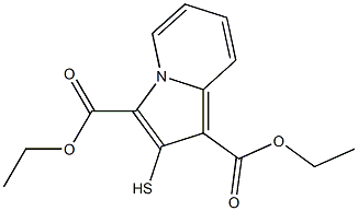 2-Mercaptoindolizine-1,3-dicarboxylic acid diethyl ester 구조식 이미지