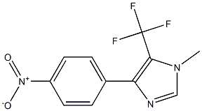 1-Methyl-4-(4-nitrophenyl)-5-(trifluoromethyl)-1H-imidazole 구조식 이미지