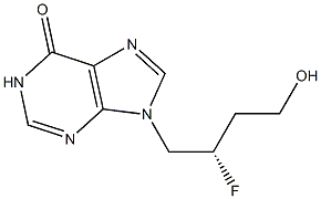 9-[(S)-2-Fluoro-4-hydroxybutyl]-9H-purin-6(1H)-one Structure