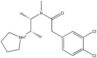 1-[(1S,2S)-2-[N-(3,4-Dichlorophenylacetyl)-N-methylamino]-1-methylpropyl]pyrrolidinium 구조식 이미지