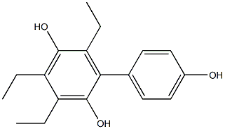 3,4,6-Triethyl-1,1'-biphenyl-2,4',5-triol 구조식 이미지