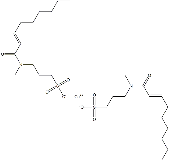 Bis[3-[N-(2-nonenoyl)-N-methylamino]-1-propanesulfonic acid]calcium salt Structure