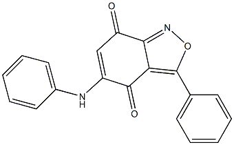 3-Phenyl-5-(phenylamino)-2,1-benzisoxazole-4,7-dione 구조식 이미지