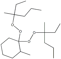 2-Methyl-1,1-bis(1-ethyl-1-methylbutylperoxy)cyclohexane 구조식 이미지