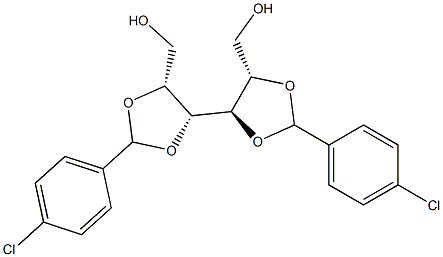 2-O,3-O:4-O,5-O-Bis(4-chlorobenzylidene)-D-glucitol 구조식 이미지