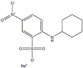 2-(Cyclohexylamino)-5-nitrobenzenesulfonic acid sodium salt 구조식 이미지