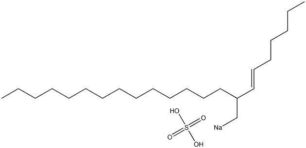 Sulfuric acid 2-(1-heptenyl)hexadecyl=sodium ester salt Structure