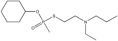Methylphosphonothioic acid S-[2-[diethyl(methyl)aminio]ethyl]O-cyclohexyl ester 구조식 이미지