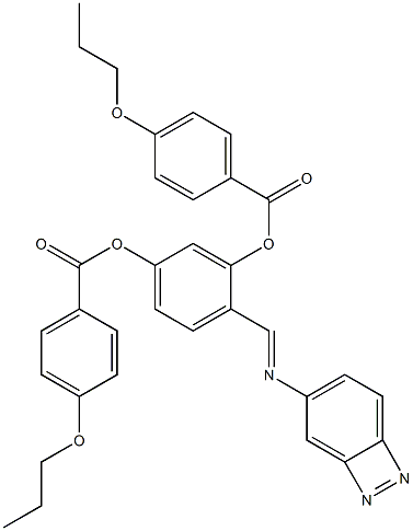 Bis[4-propoxybenzoic acid]4-[(azobenzen-4-yl)iminomethyl]-1,3-phenylene ester 구조식 이미지