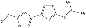 2-(Diaminomethyleneamino)-4-(2-formyl-1H-pyrrol-4-yl)thiazole 구조식 이미지