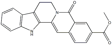 5,7,8,13-Tetrahydro-5-oxobenz[g]indolo[2,3-a]quinolizine-3-carboxylic acid methyl ester Structure
