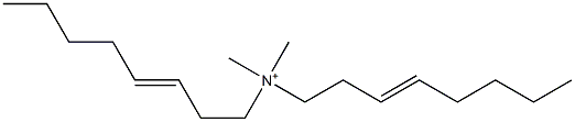 N,N-Dimethyl-N,N-di(3-octenyl)aminium Structure