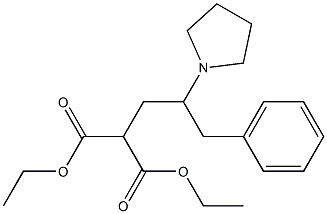 2-[2-(Pyrrolidin-1-yl)-3-phenylpropyl]malonic acid diethyl ester Structure