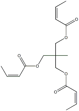 Bisisocrotonic acid 2-[(isocrotonoyloxy)methyl]-2-methyl-1,3-propanediyl ester 구조식 이미지