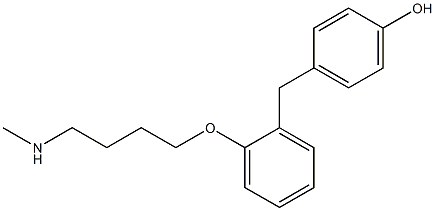 4-[2-(4-Hydroxybenzyl)phenoxy]-N-methylbutan-1-amine 구조식 이미지