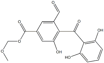 3-Formyl-5-hydroxy-4-(2,6-dihydroxybenzoyl)benzoic acid (methoxymethyl) ester Structure