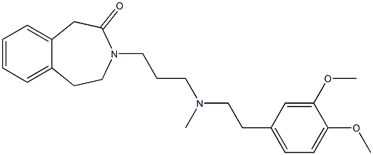 4,5-Dihydro-3-[3-[N-methyl-2-(3,4-dimethoxyphenyl)ethylamino]propyl]-1H-3-benzazepin-2(3H)-one Structure