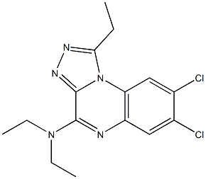 7,8-Dichloro-4-diethylamino-1-ethyl[1,2,4]triazolo[4,3-a]quinoxaline Structure