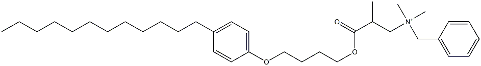 N,N-Dimethyl-N-benzyl-N-[2-[[4-(4-dodecylphenyloxy)butyl]oxycarbonyl]propyl]aminium 구조식 이미지