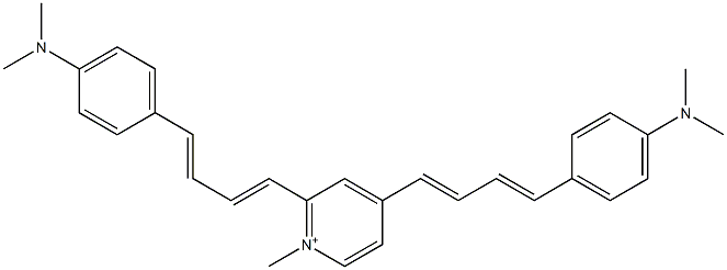 2,4-Bis[4-[4-(dimethylamino)phenyl]-1,3-butadienyl]-1-methylpyridinium Structure