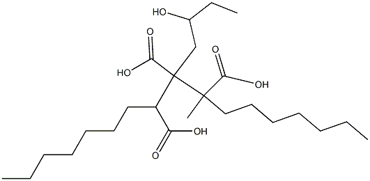 Butane-1,2,3-tricarboxylic acid 2-(2-hydroxybutyl)1,3-diheptyl ester 구조식 이미지