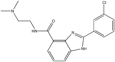 2-(3-Chlorophenyl)-N-[2-(dimethylamino)ethyl]-1H-benzimidazole-4-carboxamide 구조식 이미지