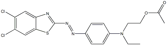 2-[4-[N-(2-Acetoxyethyl)-N-ethylamino]phenylazo]-5,6-dichlorobenzothiazole 구조식 이미지