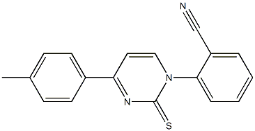 1-(2-Cyanophenyl)-4-(4-methylphenyl)pyrimidine-2(1H)-thione 구조식 이미지