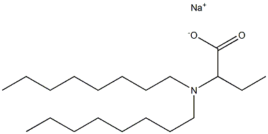 2-(Dioctylamino)butyric acid sodium salt Structure