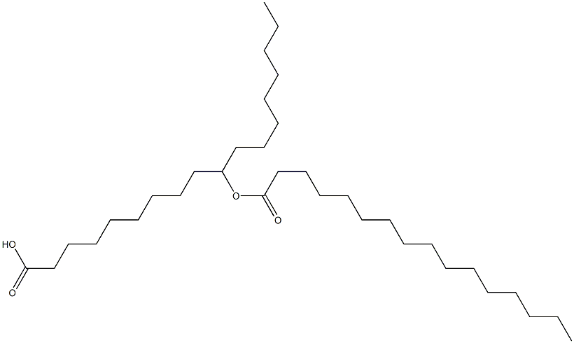 10-Palmitoyloxyoctadecanoic acid 구조식 이미지