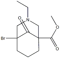 5-Bromo-3-ethyl-9-oxo-3-azabicyclo[3.3.1]nonane-1-carboxylic acid methyl ester Structure