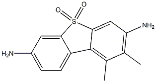 3,7-Diamino-1,2-dimethyldibenzothiophene 5,5-dioxide 구조식 이미지