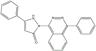 5-Phenyl-2-(4-phenylphthalazin-1-yl)-4-pyrazolin-3-one 구조식 이미지