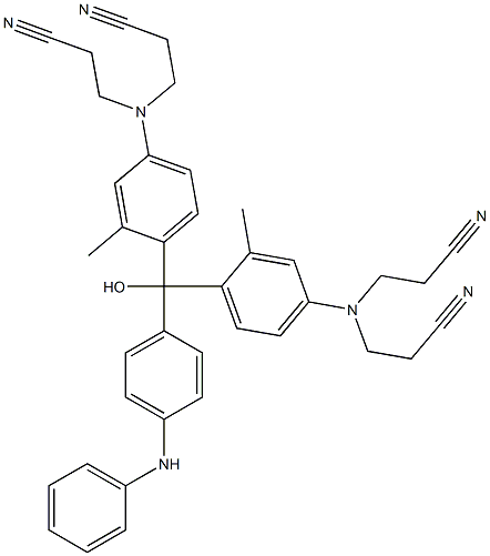 Bis[4-[N,N-bis(2-cyanoethyl)amino]-2-methylphenyl](p-anilinophenyl)methanol Structure